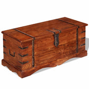 Opbergkist massief acaciahout 90x40x40 cm bruin