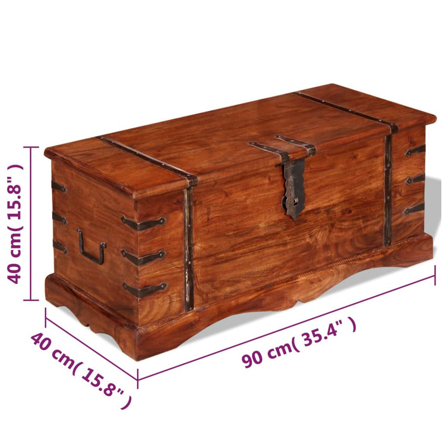 Opbergkist Massief Hout 1 Bruin