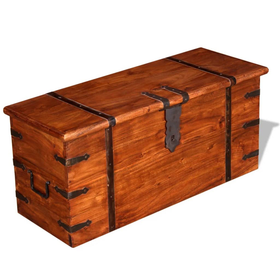 -Delige Opbergkistenset Massief Hout 2 Bruin
