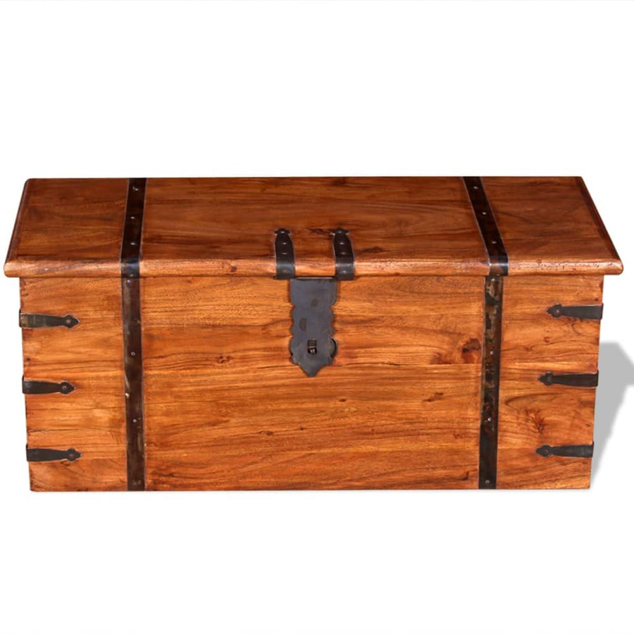 -Delige Opbergkistenset Massief Hout 2 Bruin