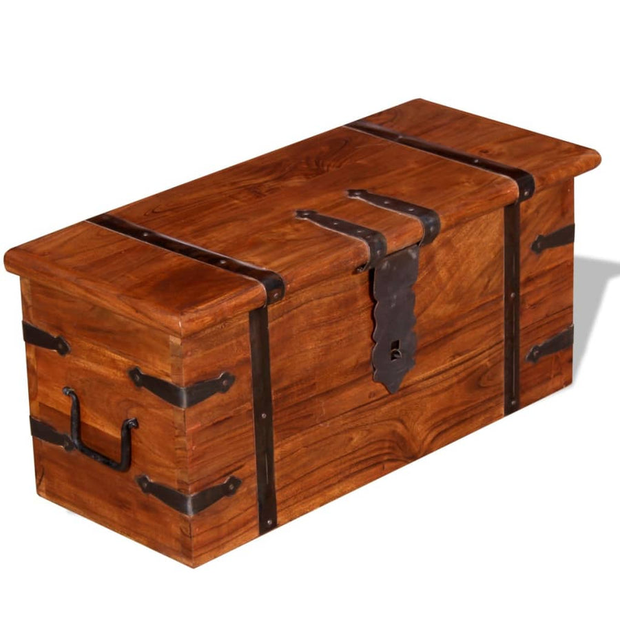 -Delige Opbergkistenset Massief Hout 2 Bruin