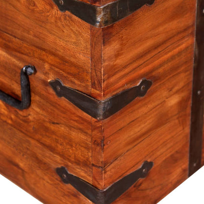 -Delige Opbergkistenset Massief Hout 2 Bruin