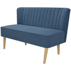 Bench 117x55.5x77 cm fabric blue