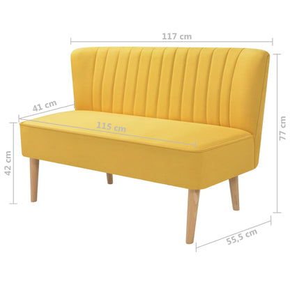 Bank 117X55,5X77 Cm Stof Geel
