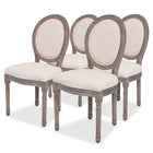 Eetkamerstoelen 4 st linnen crèmekleurig 50x56x95,5 cm