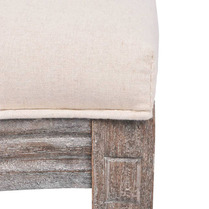 Eetkamerstoelen Stof Crèmekleurig 4 Linnen