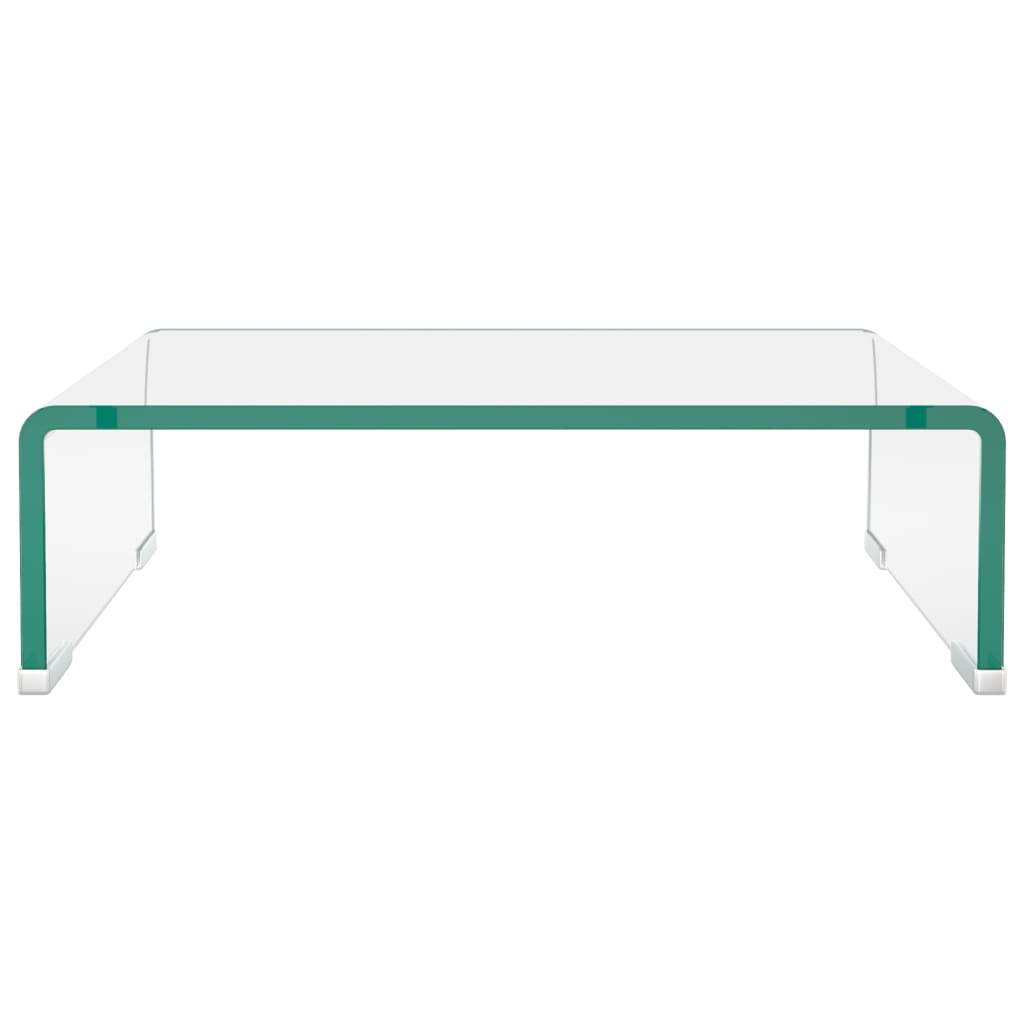 Tv-Meubel/Monitorverhoger Transparant Glas 40 x 25 x 11 cm Doorzichtig