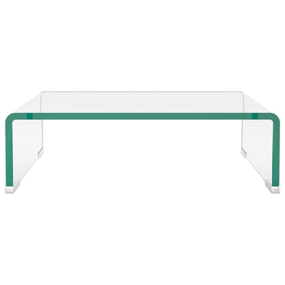 Tv-Meubel/Monitorverhoger Transparant Glas 40 x 25 x 11 cm Doorzichtig