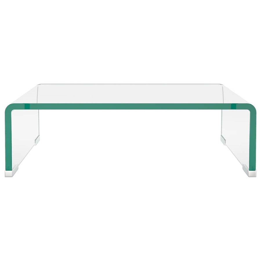 Tv-Meubel/Monitorverhoger Transparant Glas 40 x 25 x 11 cm Doorzichtig