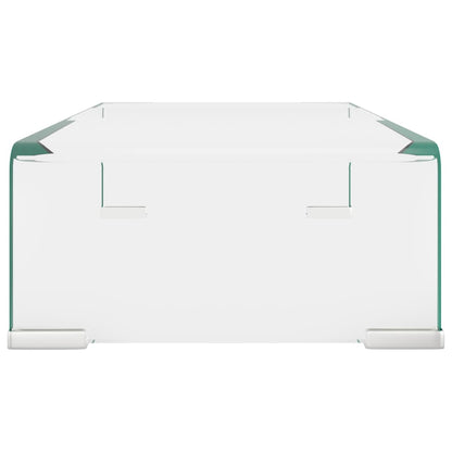Tv-Meubel/Monitorverhoger Transparant Glas 40 x 25 x 11 cm Doorzichtig