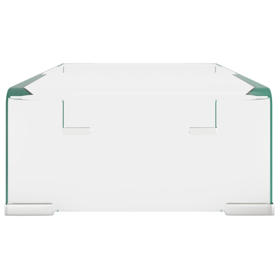 Tv-Meubel/Monitorverhoger Transparant Glas 40 x 25 x 11 cm Doorzichtig