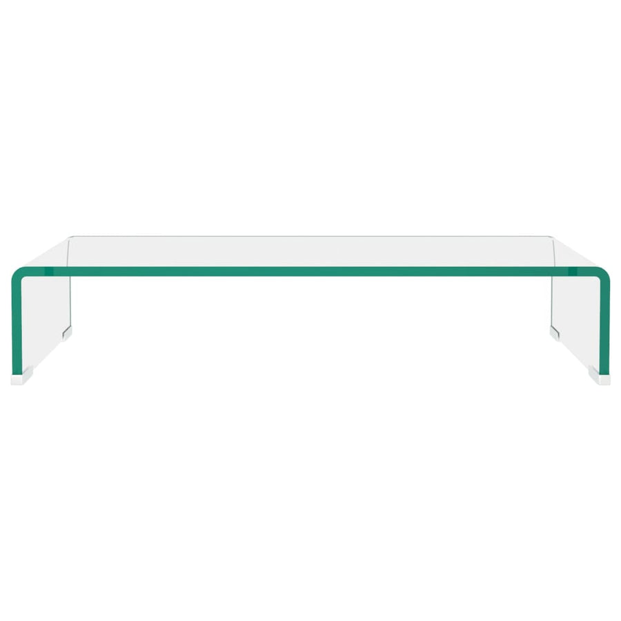 Tv-Meubel/Monitorverhoger Transparant Glas 60 x 25 x 11 cm Doorzichtig