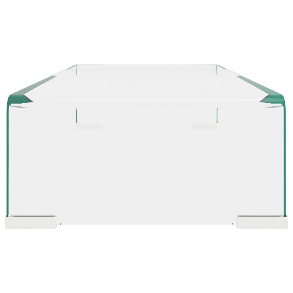 Tv-Meubel/Monitorverhoger Transparant Glas 60 x 25 x 11 cm Doorzichtig