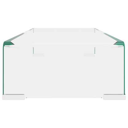 Tv-Meubel/Monitorverhoger Transparant Glas 60 x 25 x 11 cm Doorzichtig
