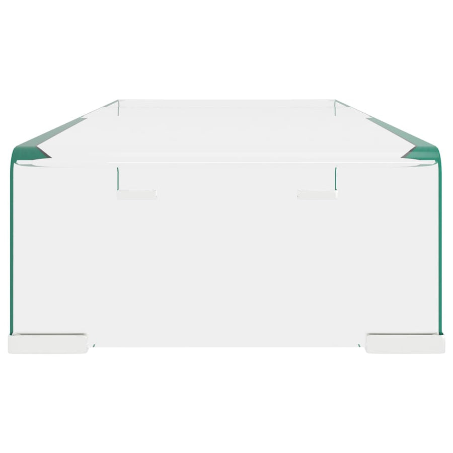 Tv-Meubel/Monitorverhoger Transparant Glas 60 x 25 x 11 cm Doorzichtig