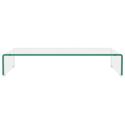 Tv-Meubel/Monitorverhoger Transparant Glas 70 x 30 x 13 cm Doorzichtig