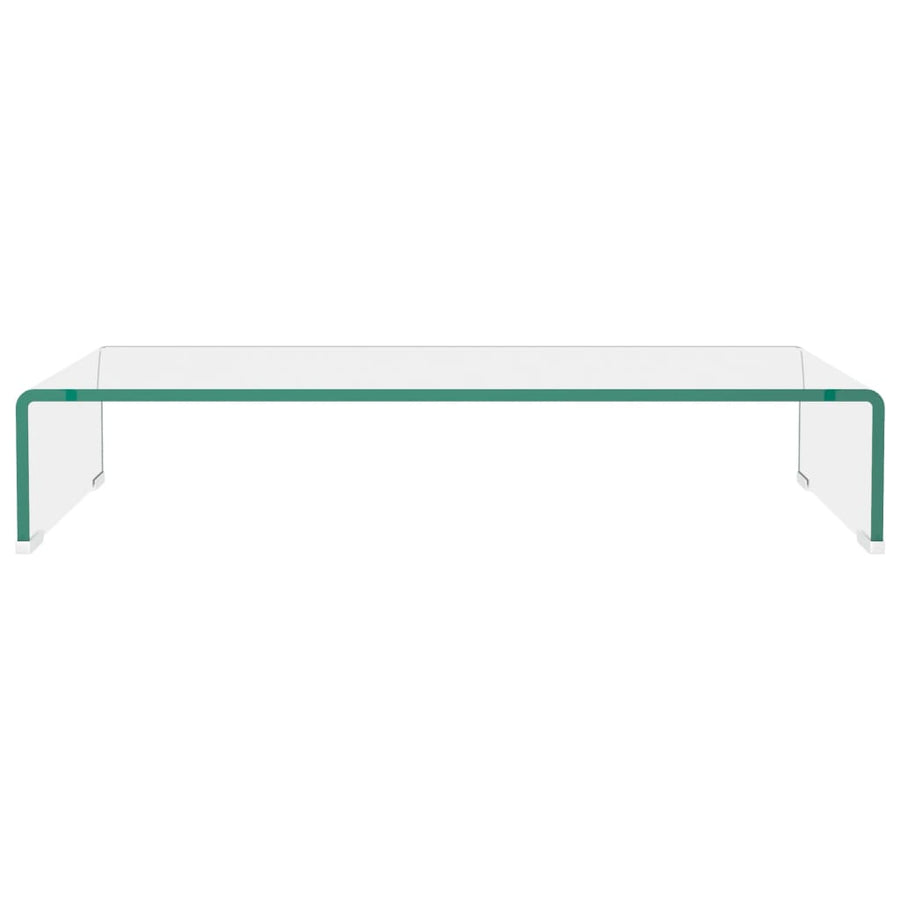 Tv-Meubel/Monitorverhoger Transparant Glas 70 x 30 x 13 cm Doorzichtig