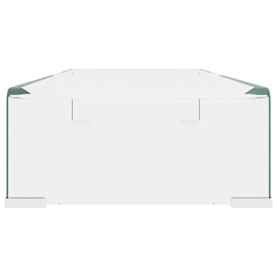 Tv-Meubel/Monitorverhoger Transparant Glas 70 x 30 x 13 cm Doorzichtig