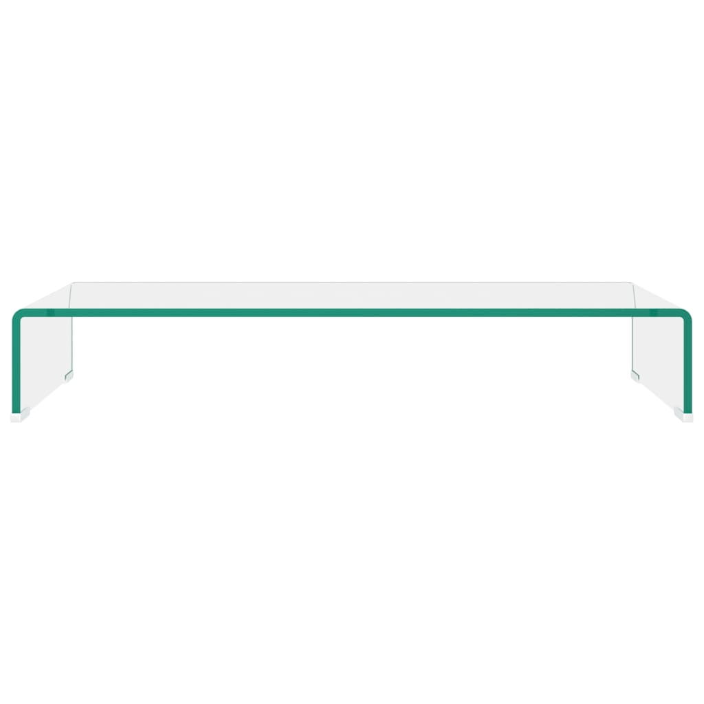 Tv-Meubel/Monitorverhoger Transparant Glas 1 80 x 30 x 13 cm Doorzichtig