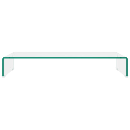 Tv-Meubel/Monitorverhoger Transparant Glas 1 80 x 30 x 13 cm Doorzichtig