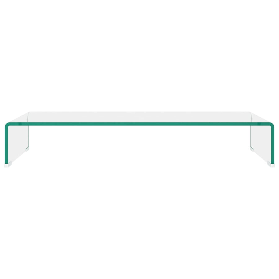 Tv-Meubel/Monitorverhoger Transparant Glas 1 80 x 30 x 13 cm Doorzichtig