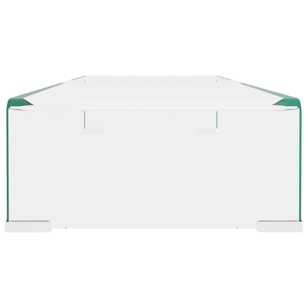 Tv-Meubel/Monitorverhoger Transparant Glas 1 80 x 30 x 13 cm Doorzichtig