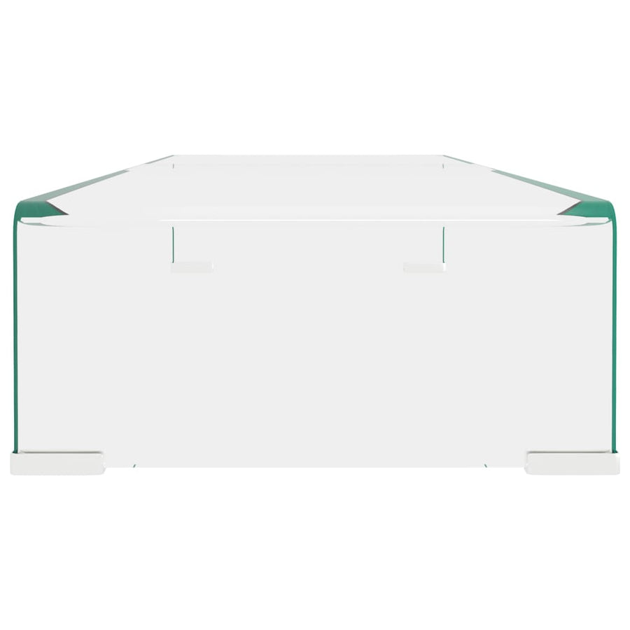 Tv-Meubel/Monitorverhoger Transparant Glas 1 80 x 30 x 13 cm Doorzichtig