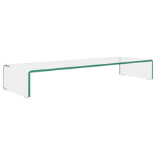 Tv-Meubel/Monitorverhoger Transparant Glas 90 x 30 x 13 cm Doorzichtig