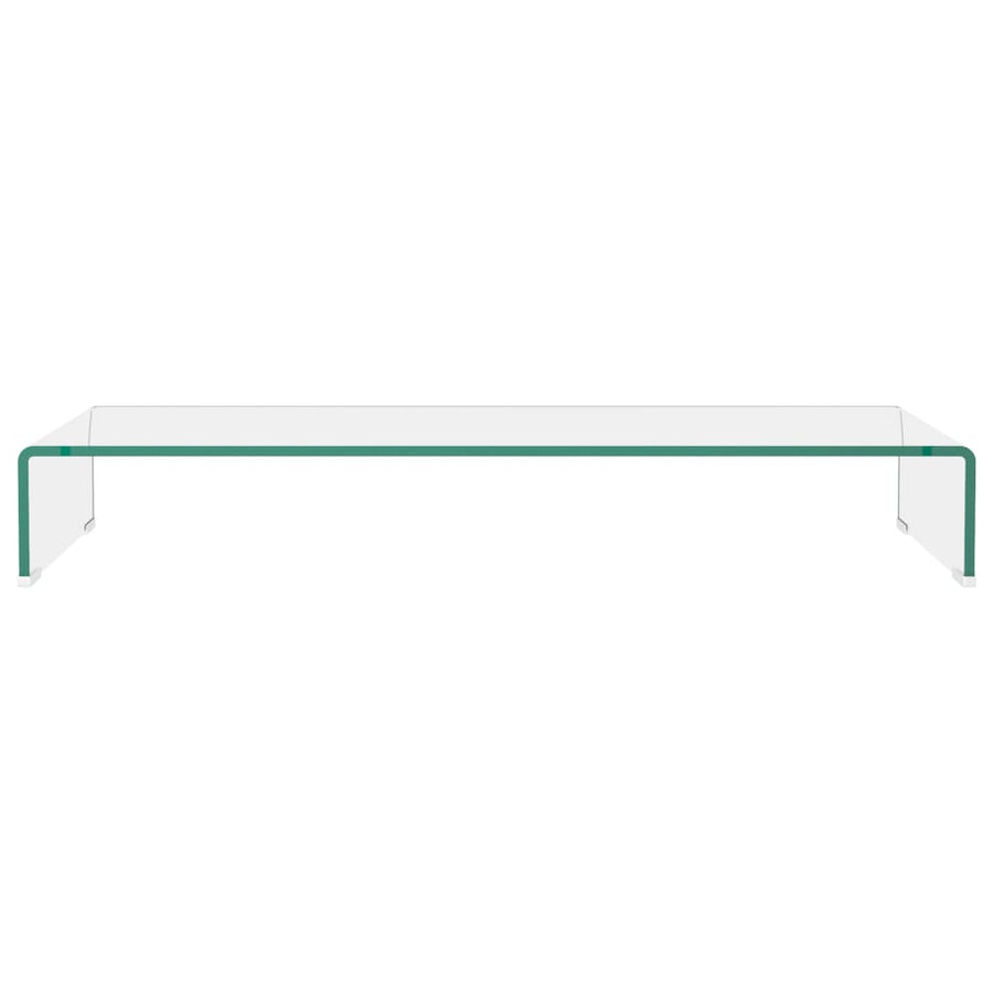 Tv-Meubel/Monitorverhoger Transparant Glas 90 x 30 x 13 cm Doorzichtig