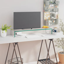 Tv-Meubel/Monitorverhoger Transparant Glas 90 x 30 x 13 cm Doorzichtig