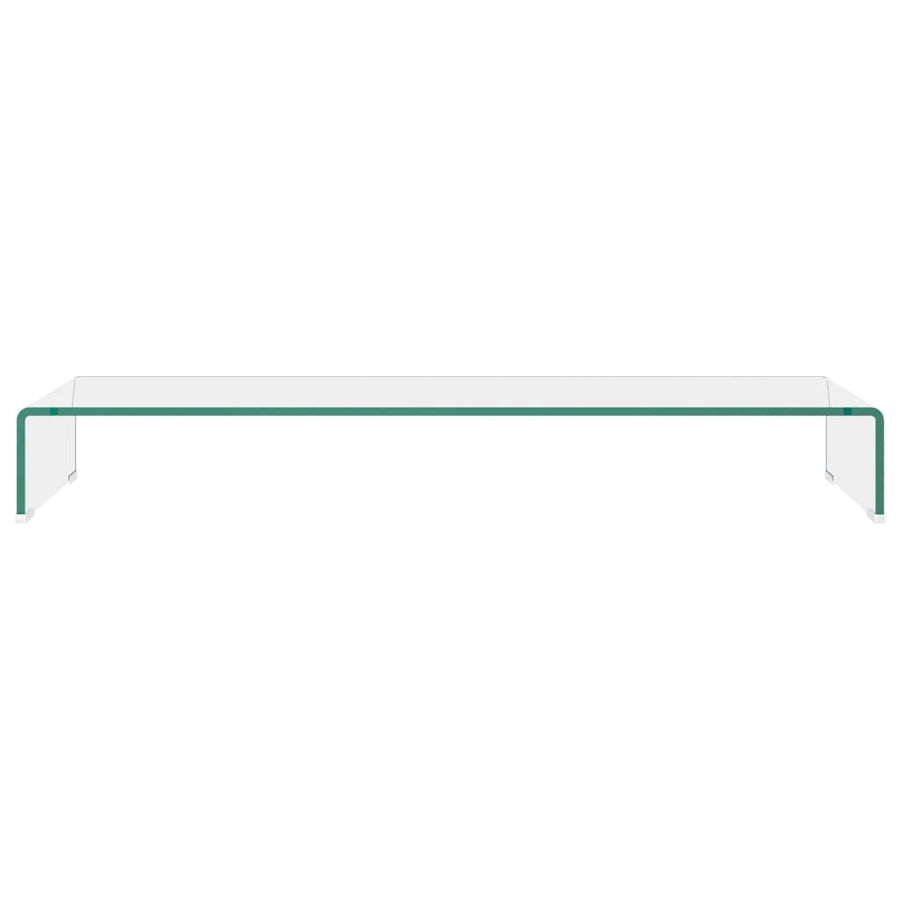 Tv-Meubel/Monitorverhoger Transparant Glas 100 x 30 x 13 cm Doorzichtig