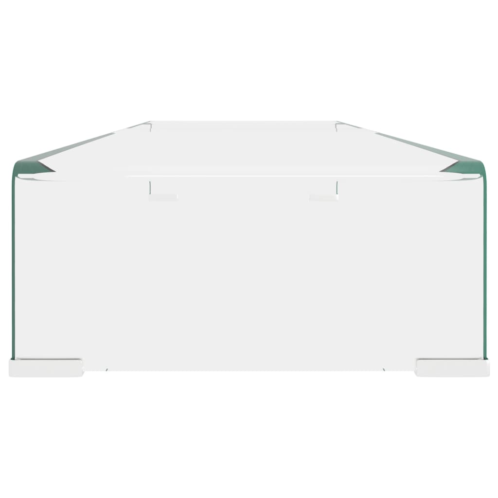 Tv-Meubel/Monitorverhoger Transparant Glas 100 x 30 x 13 cm Doorzichtig