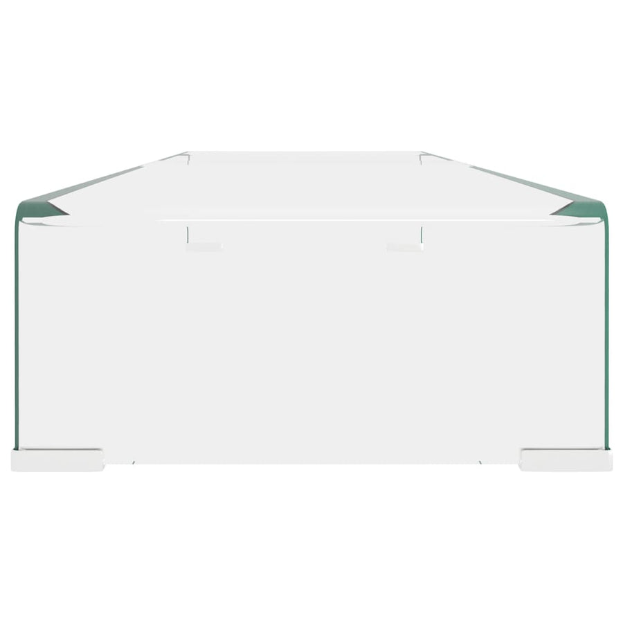 Tv-Meubel/Monitorverhoger Transparant Glas 100 x 30 x 13 cm Doorzichtig
