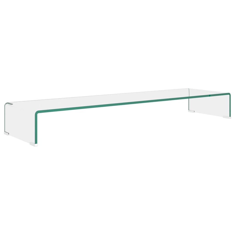 Tv-Meubel/Monitorverhoger Transparant Glas 110 x 30 x 13 cm Doorzichtig
