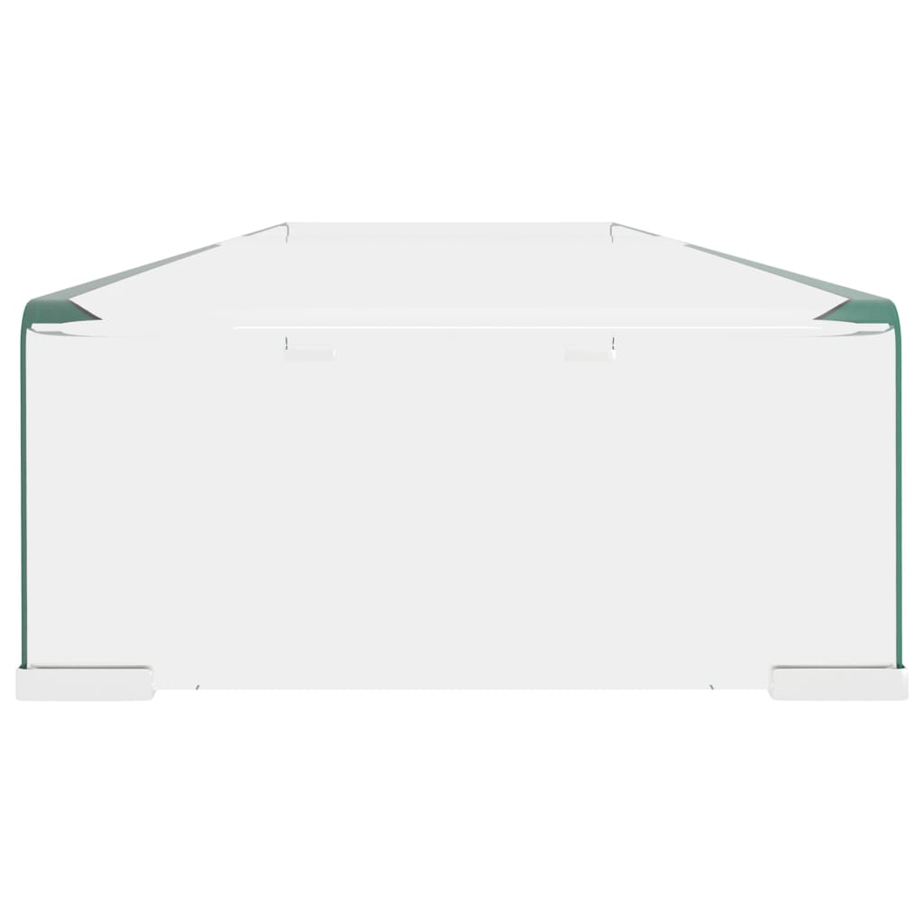 Tv-Meubel/Monitorverhoger Transparant Glas 110 x 30 x 13 cm Doorzichtig