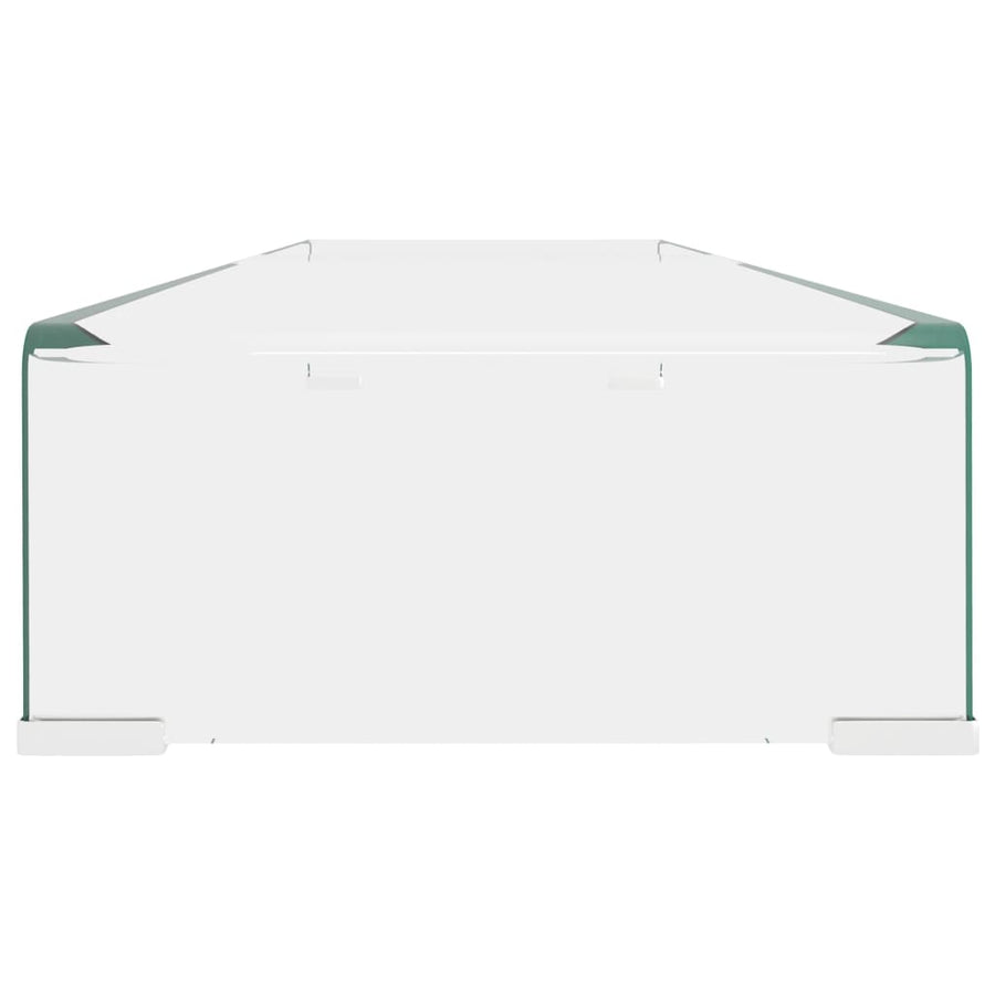 Tv-Meubel/Monitorverhoger Transparant Glas 110 x 30 x 13 cm Doorzichtig
