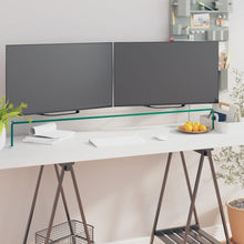 Tv-Meubel/Monitorverhoger Transparant Glas 110 x 30 x 13 cm Doorzichtig
