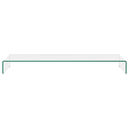 Tv-Meubel/Monitorverhoger Transparant Glas 120 x 30 x 13 cm Doorzichtig