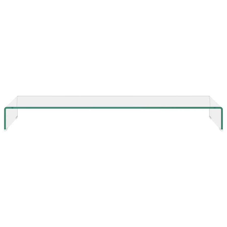 Tv-Meubel/Monitorverhoger Transparant Glas 120 x 30 x 13 cm Doorzichtig
