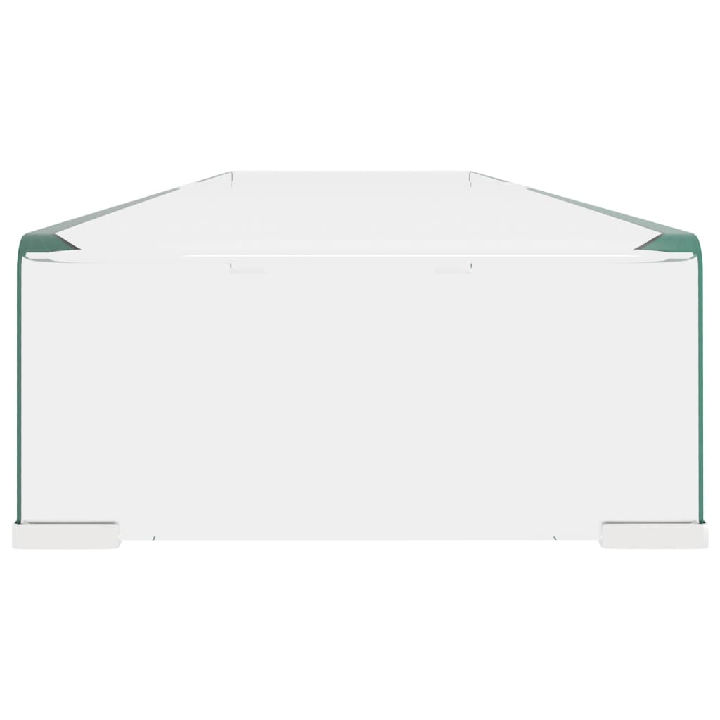 Tv-Meubel/Monitorverhoger Transparant Glas 120 x 30 x 13 cm Doorzichtig