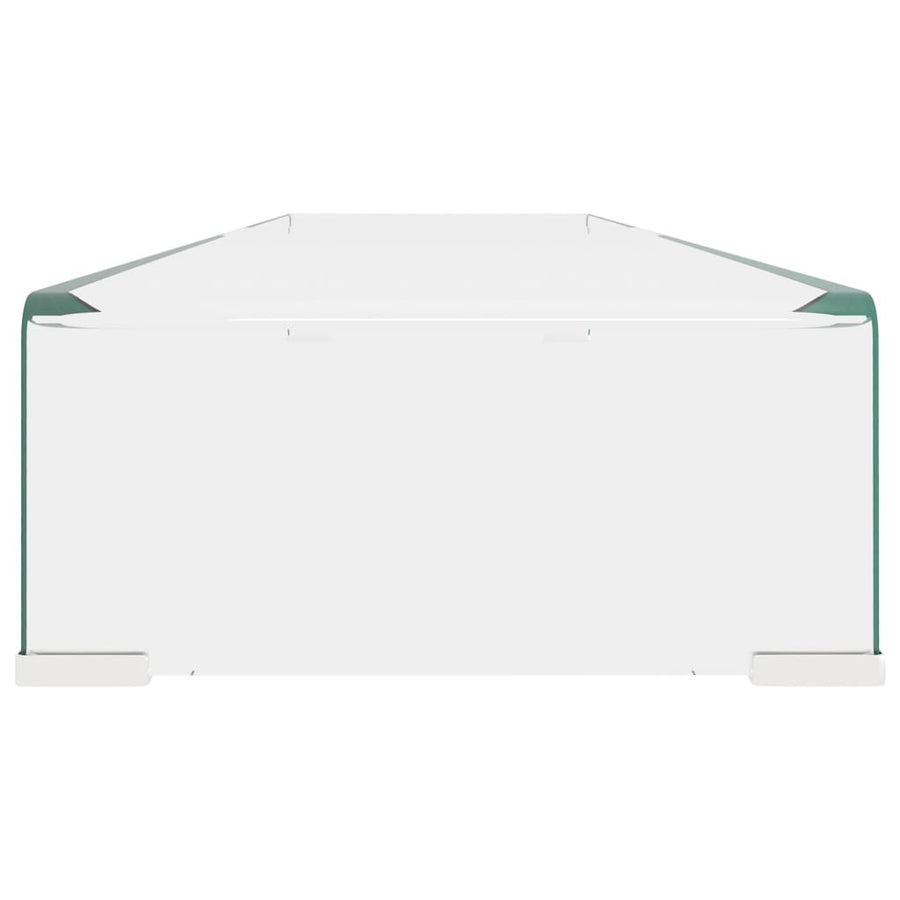 Tv-Meubel/Monitorverhoger Transparant Glas 120 x 30 x 13 cm Doorzichtig