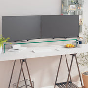 Tv-meubel monitorverhoger 120x30x13 cm glas