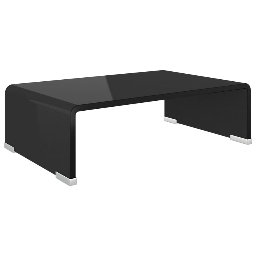 Tv-Meubel/Monitorverhoger Glas 40 x 25 x 11 cm Zwart