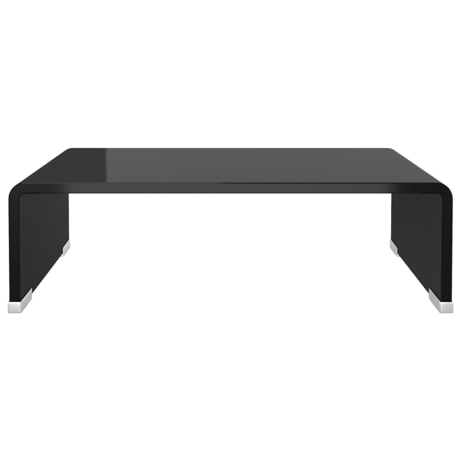 Tv-Meubel/Monitorverhoger Glas 40 x 25 x 11 cm Zwart
