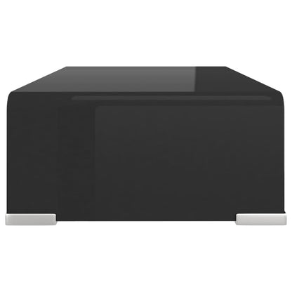 Tv-Meubel/Monitorverhoger Glas 40 x 25 x 11 cm Zwart