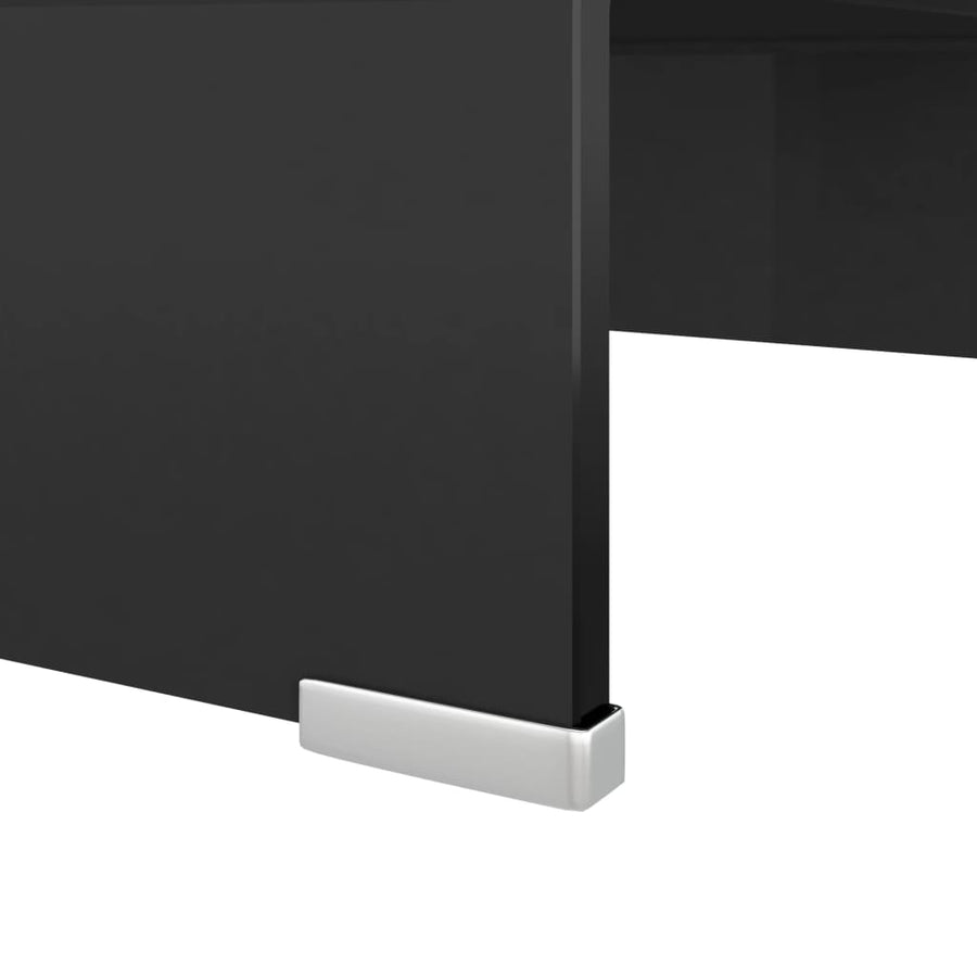 Tv-Meubel/Monitorverhoger Glas 40 x 25 x 11 cm Zwart