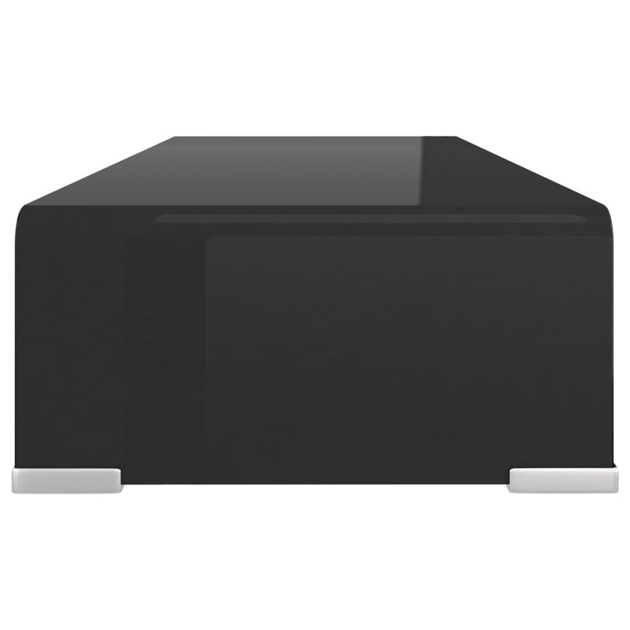 Tv-Meubel/Monitorverhoger Glas 60 x 25 x 11 cm Zwart