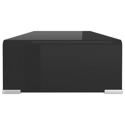 Tv-Meubel/Monitorverhoger Glas 70 x 30 x 13 cm Zwart