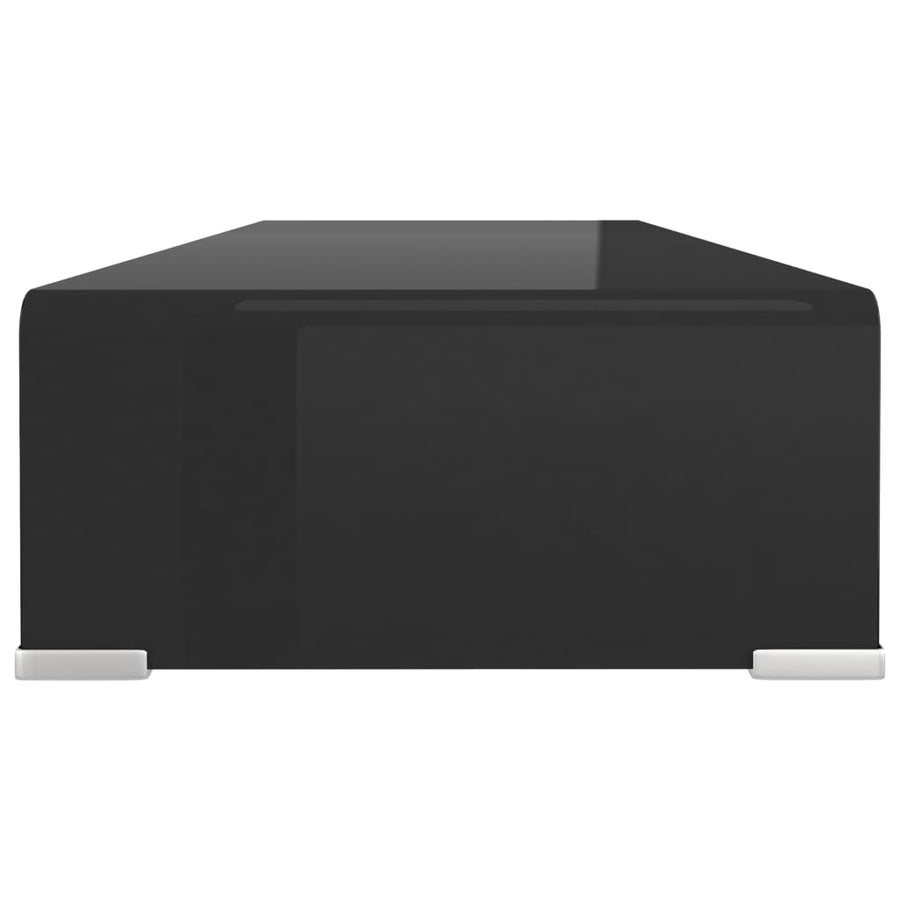 Tv-Meubel/Monitorverhoger Glas 80 x 30 x 13 cm Zwart