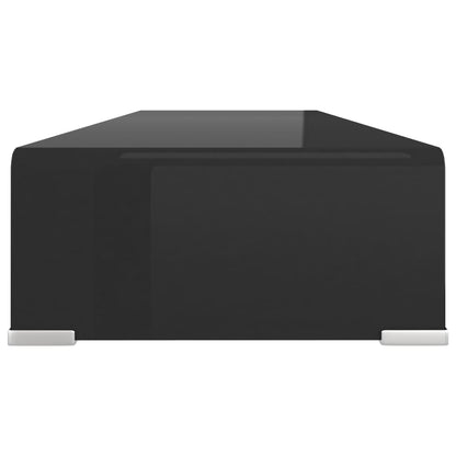Tv-Meubel/Monitorverhoger Glas 90 x 30 x 13 cm Zwart